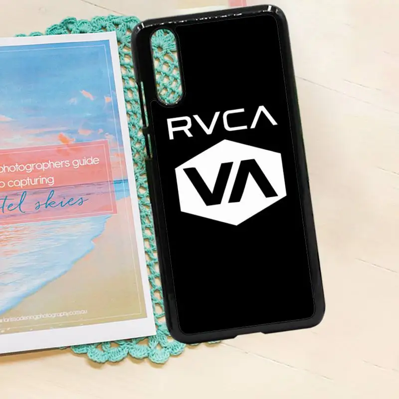 

RVCA text logo pattern luxury protective Phone Case shell PC for iPhone 11 12 pro XS MAX 8 7 6 6S Plus X 5S SE 2020 XR