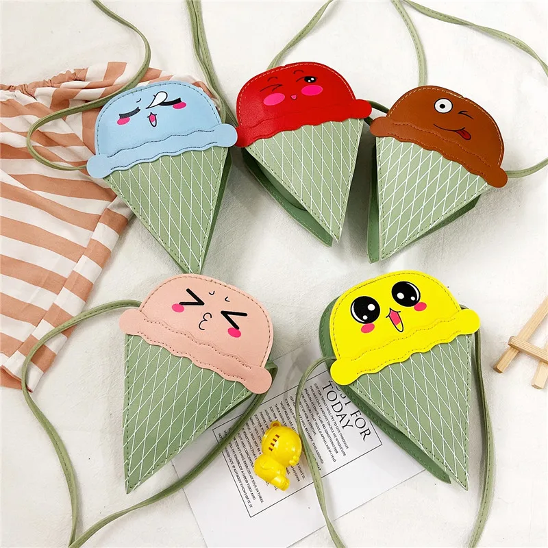 Милый детский маленький кошелек с изображением мороженого сумка через плечо