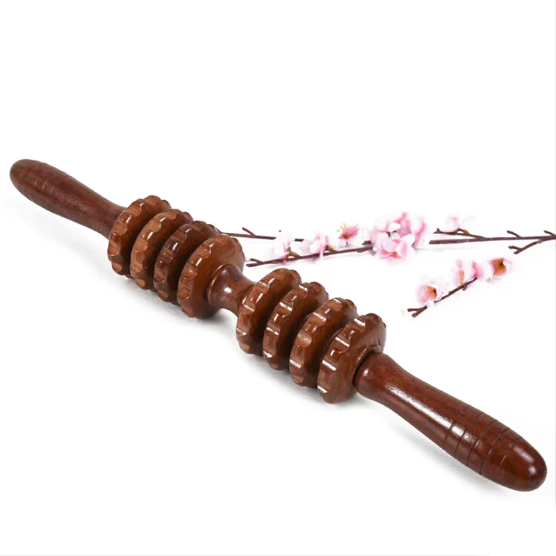 

Muscle Roller Sticks Massager Wooden Yoga Meridian Rod Wheel Exercise Roller Sport Injury Gym Body Leg Trigger Point