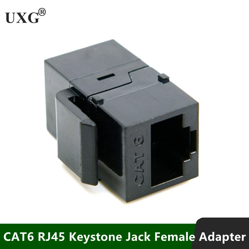 CAT6 RJ45 Keystone Jack Female Coupler Insert Snap-in Connector Socket Adapter Port For Wall Plate Outlet Panel