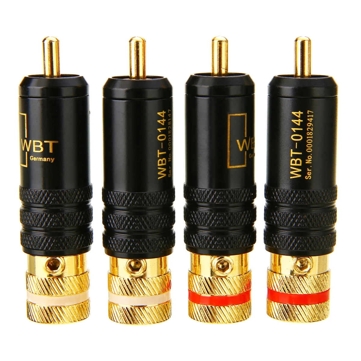 4 шт./лот WBT-0144 позолоченный RCA штекер, винты Блокировка пайки аудио видео RCA разъем, HIFI WBT RCA вилки