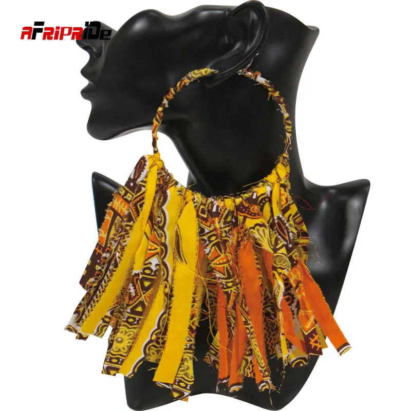 2020 Новые разноцветные этнические серьги Анкара круглые с Африканским принтом из