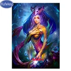 Алмазная живопись 5D Монстр русалка полная дрель квадратный крест Алмазная вышивка Стразы мультфильм художественное ремесло Декор