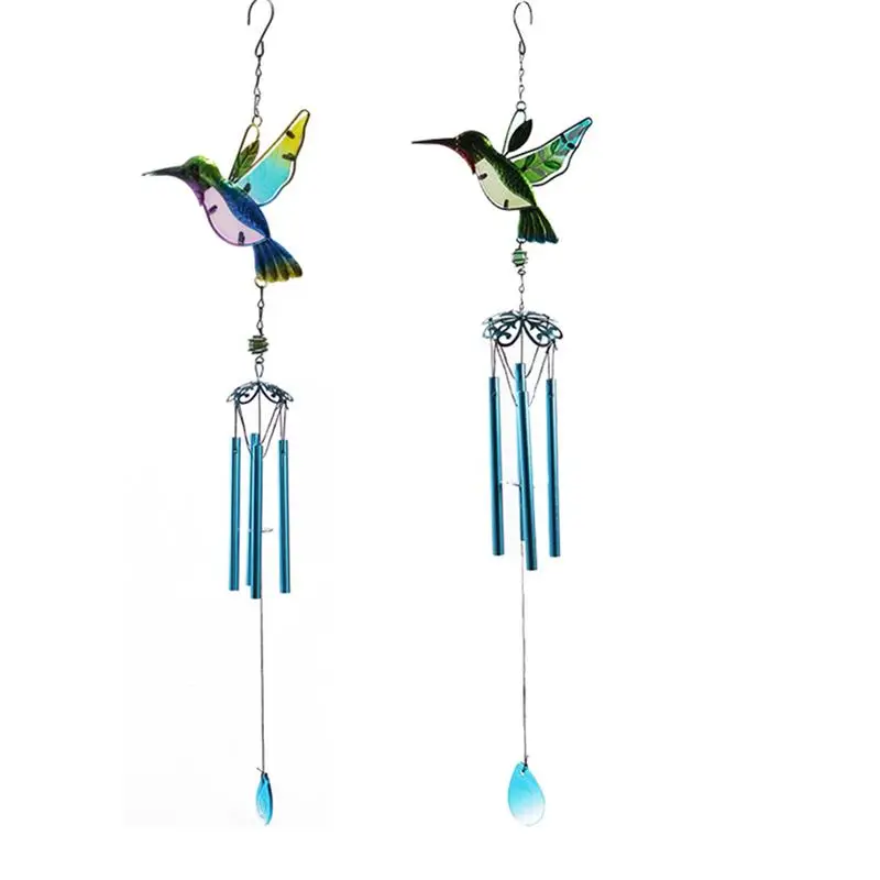 Колибри колокольчик цветной рисунок металлические колокольчики декоративные
