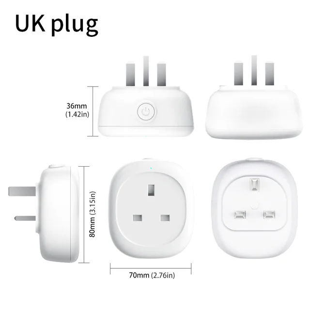 Умная розетка Wi-Fi голосовое управление таймер монитор британская работает с