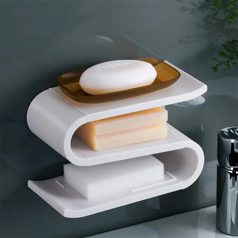 

Креативный настенный трехуровневый держатель для мыла, стеллаж для мыла, коробка для хранения мыла, портативные Товары для ванной комнаты