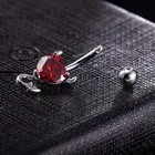 1 шт. пупок пупка кольцо блестящее Сердце Декор пирсинг ювелирные изделия пупка ногтей NIN668