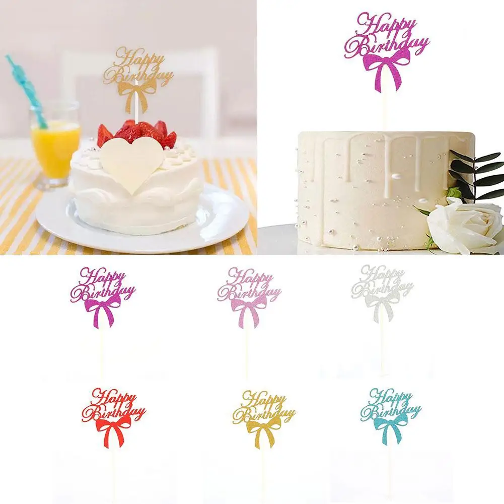 

1pcs Cake Toppers Glitter Cake Toppers Happy Birthday Glitter Cake Decoration Happy Birthday Cake Topper Birthday Party Decor
