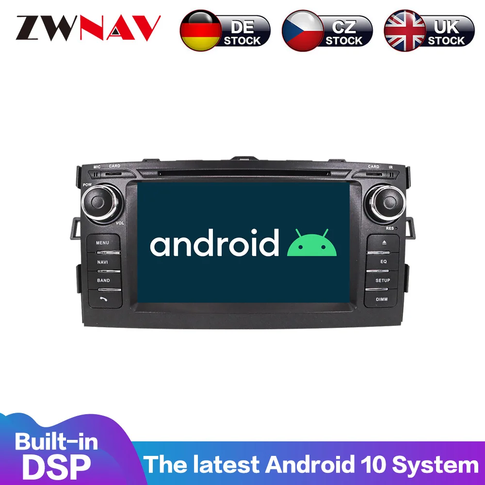 Android 10 PX6 4 + 64G с DSP Carplay IPS экран для Toyota Auris 2006-2012 большой автоматический AC Радио