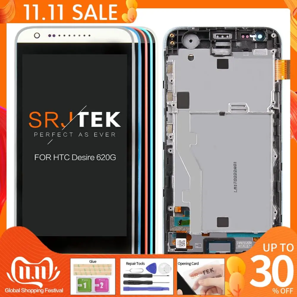Srjtek протестированный 5 0 '񟡰x720 супер ЖК дисплей для HTC Desire 620 620U 620T Сенсорный
