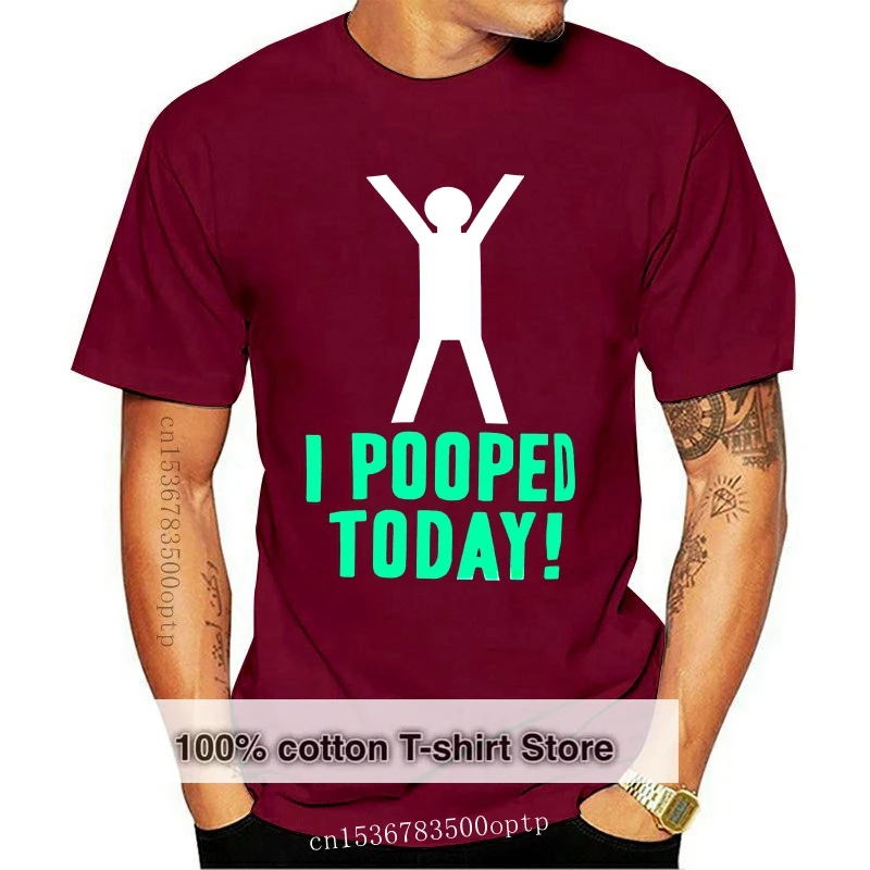 

Новая мужская черная футболка с коротким рукавом I Pooped Today