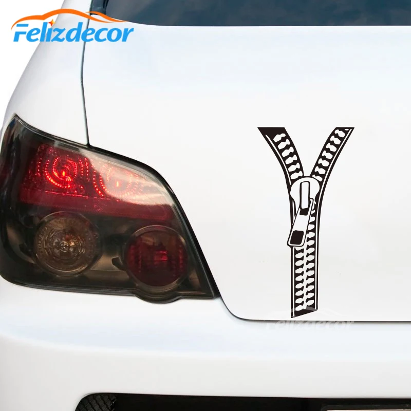 Огромная Одежда металлическая молния забавная затычка Автомобильная роспись