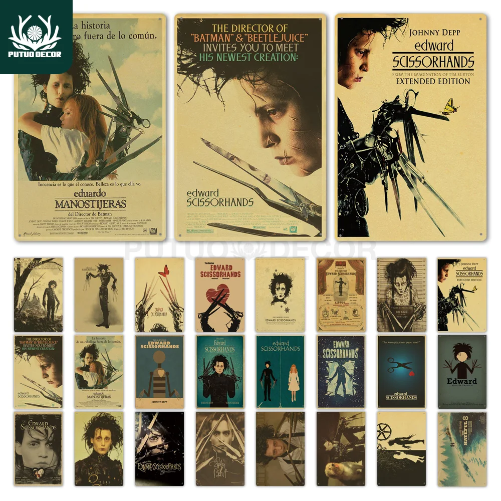 Эдвард Руки классический фильм из металла плакат Оловянная табличка