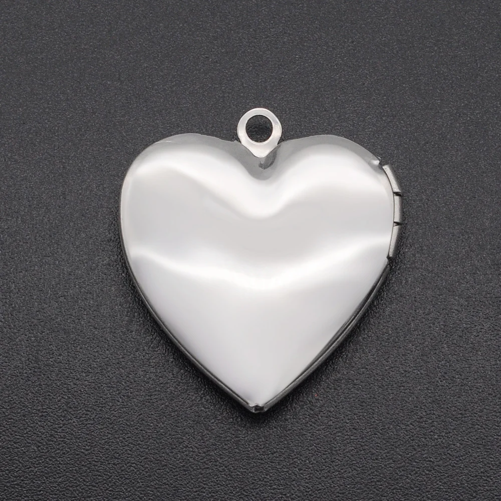 Фото 3 шт./лот из нержавеющей стали DIY ювелирные изделия Сердце фото медальон кулон