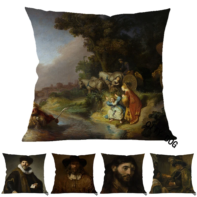 Чехол наволочка с изображением известного голландского художника
