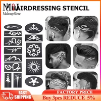 20x mix hair styling tattoo template diy hair trimmer model stencil hairdressing tool for marking mould of electric push shear