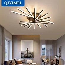 Modern LED Chandeliers Indoor Lighting For Study Living Room Bedroom Lamps Gold/Black/White Lustre Lights fixtures Input 90-220V
