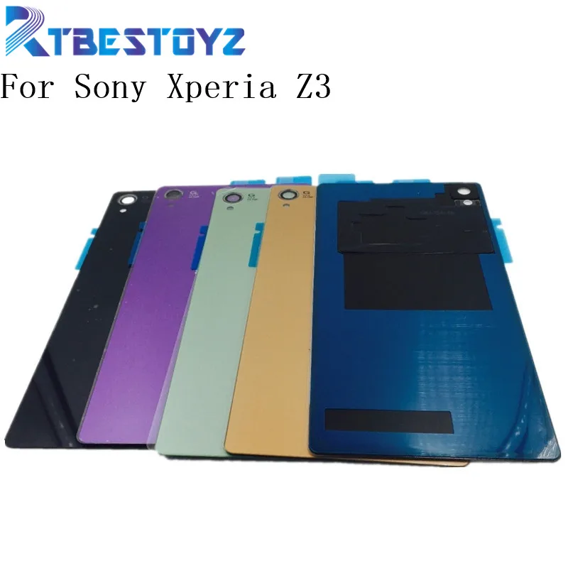 Задняя крышка батарейного отсека стеклянная крышка для Sony Xperia Z3 L55T L55U D6633 D6603 D6653 Задняя стеклянная крышка
