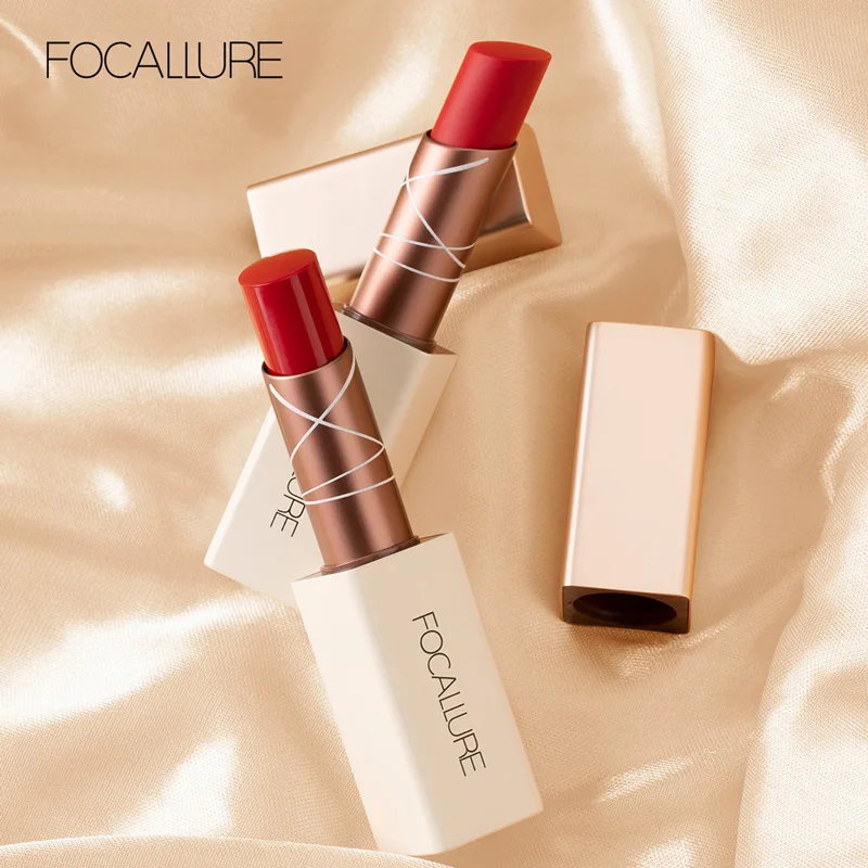 Помада FOCALLURE водостойкий матовый бархат телесный красный долговечный шоколад