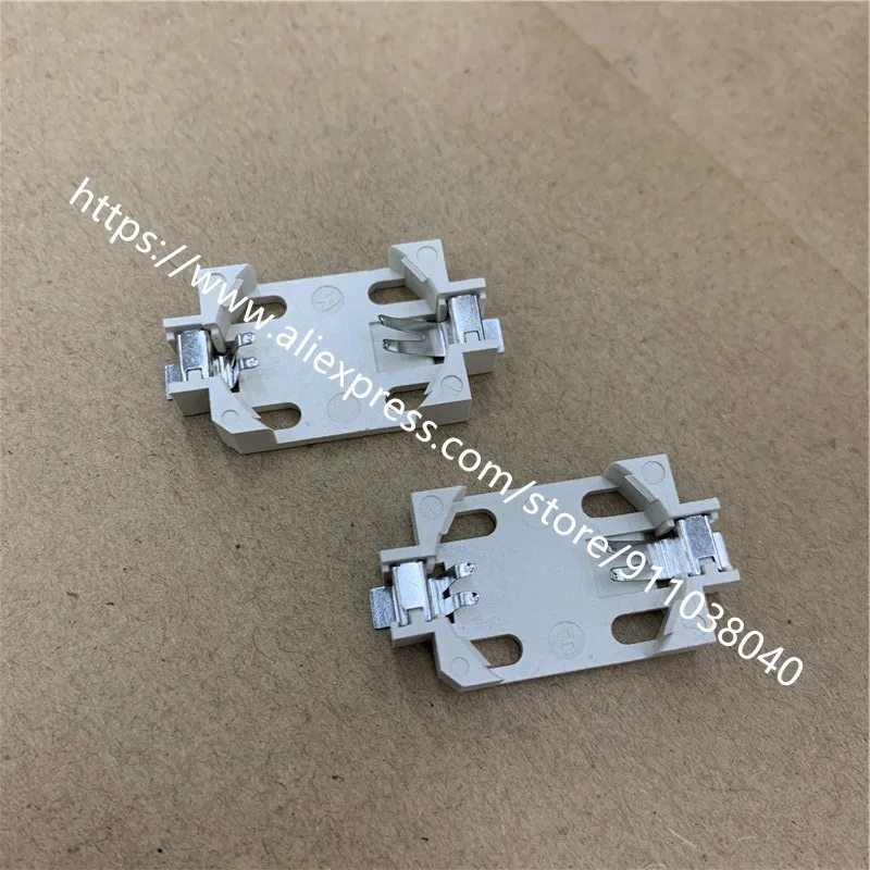 10 шт./лот CR2032 кнопочный держатель аккумулятора SMD батарейный блок 3 в вертикальный