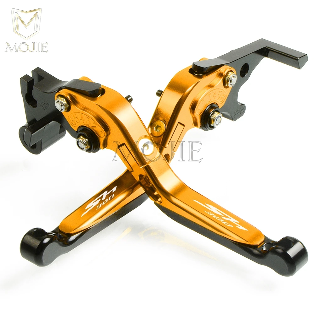 Orange Black Аксессуары для мотоциклов CNC Алюминиевые Регулируемые Складные Выдвижные Тормозные Рычаги сцепления Набор для Honda SH300 SH 300 - Color: Orange Black