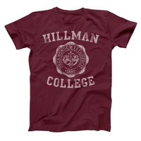 hillman college emblem t shirts menwomen tops tees print t shirt men loose t shirt homme fashion tshirts plus size xs 3xl