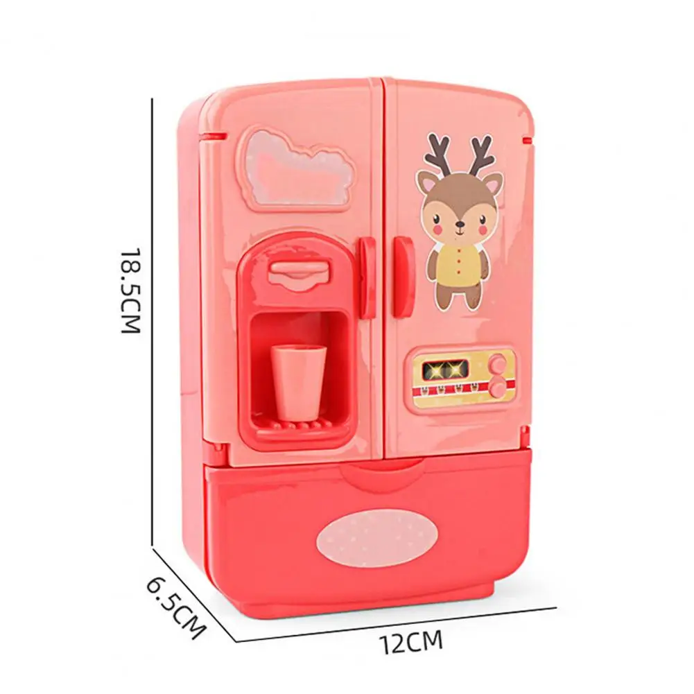 Миниатюрный двойной холодильник с имитацией двери детская игрушка для ролевых