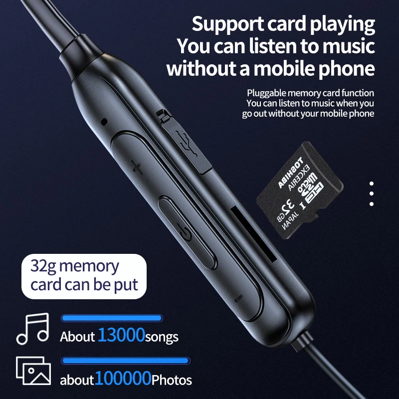 M60 Bluetooth 5 1 гарнитура висит шеи наушники NFC продолжительное время работы в режиме