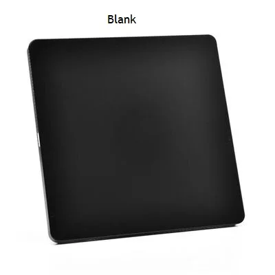 BLANK 86 мм нержавеющая сталь матовая черная панель настенный тумблер латунь ручка накатки Ретро Винтаж телефон вентилятор Интернет ТВ винт - Цвет: BLANK