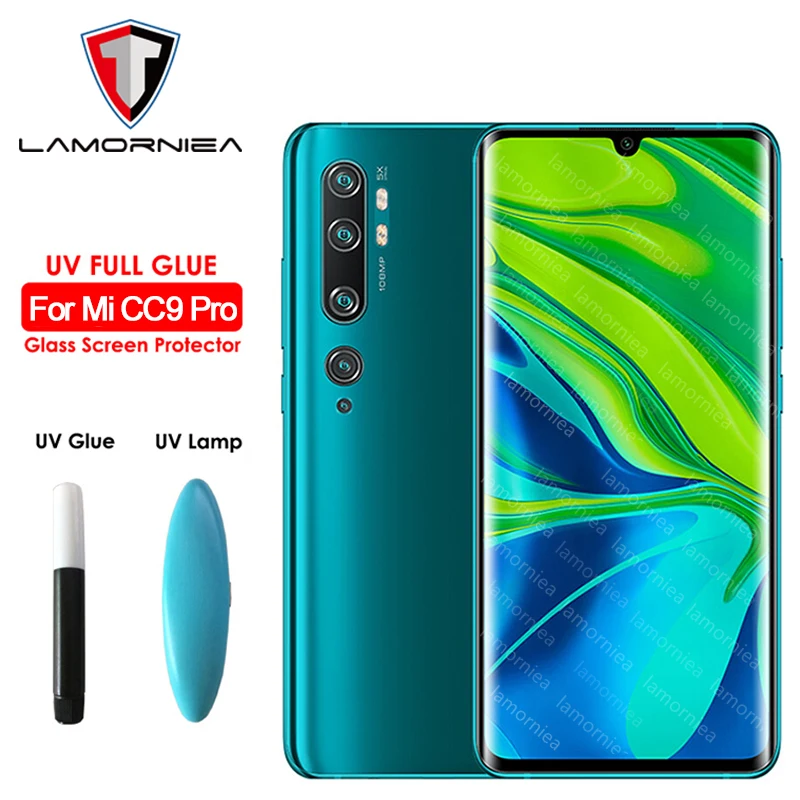 Защита от ультрафиолета для Xiaomi Mi Note 10 CC9 Pro Жидкий УФ Клей закаленное стекло Redmi 8 8A