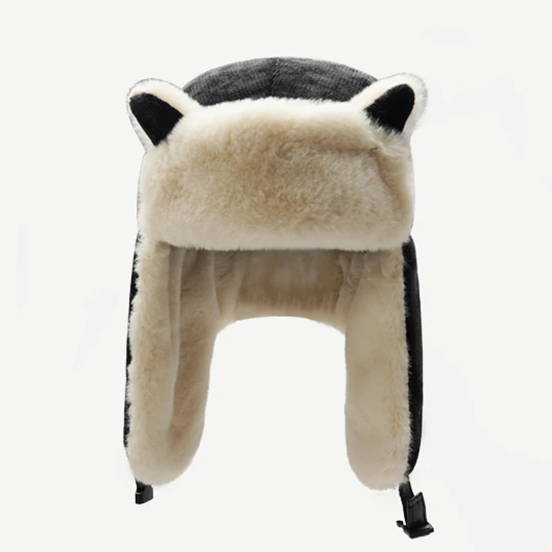 Шапка ушанка женская зимняя из искусственного меха однотонная|Женские