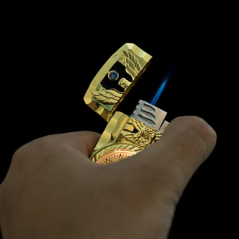 Портативные креативные металлические зажигалки ветрозащитная Бутановая