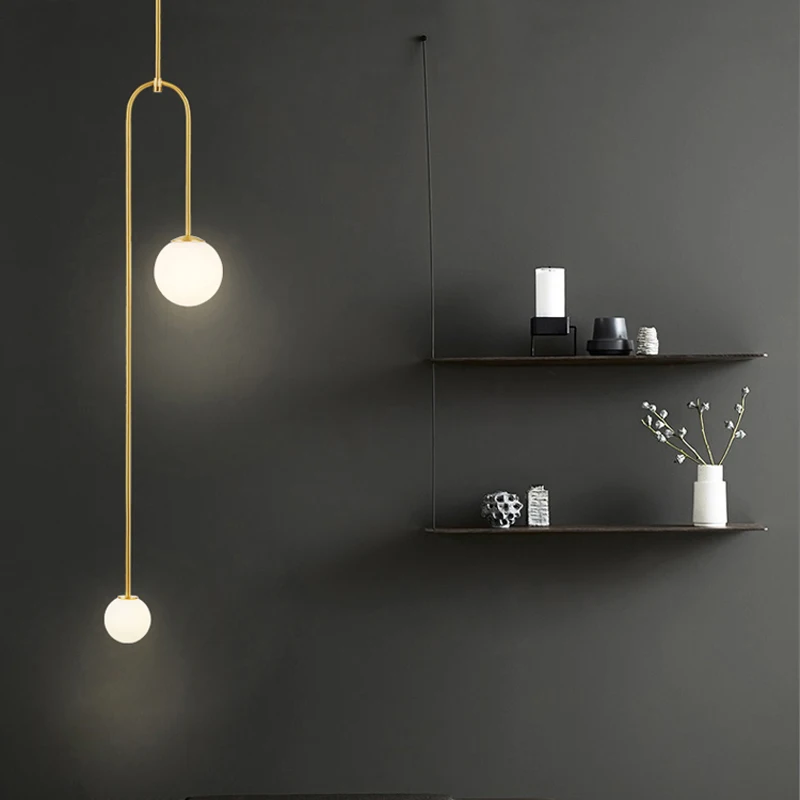 

Modern Glass Ball Pendant Lighting Nordic Bedroom Pendant Lights/Hanging Light Art Deco Pendant Lamp Suspension