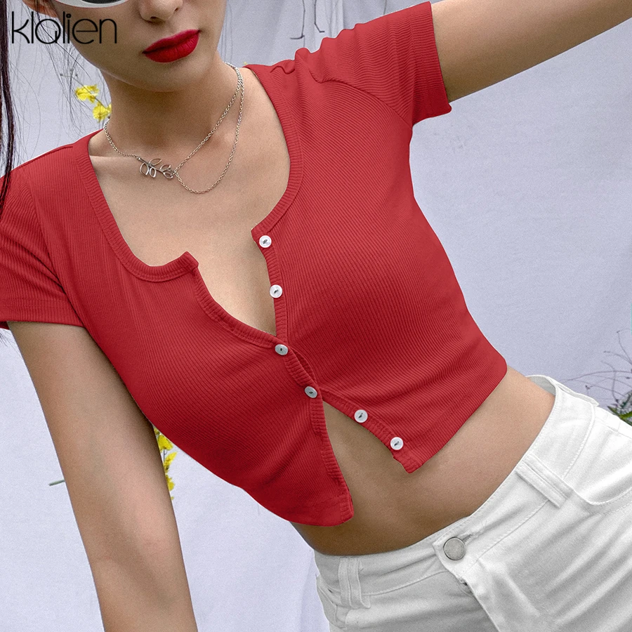 Kalien женская короткая футболка весна лето 2020 горячая Распродажа модная