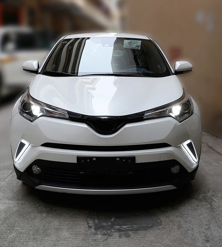 OKEEN 2x авто светодиодный дневные ходовые огни для Toyota CHR C-HR Габаритные огни белый указатель поворота светильник желтый светильник Противотуманные огни