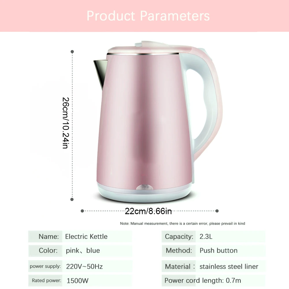 Электрический чайник с горячей изоляцией быстрый бойлер для дома путешествий