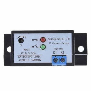 SZC25-NO-AL-CH Sensor Swtich Adjustable AC 0.5-50A Normally Open Current Sensing Switch Self-induction
