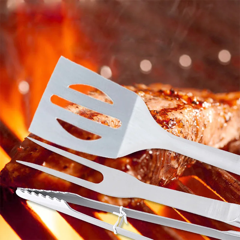 10 шт./компл. набор инструментов для барбекю из нержавеющей стали аксессуары