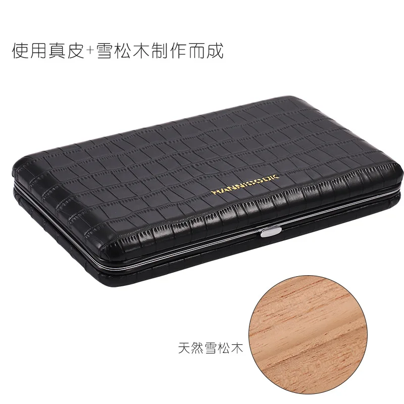 HANNICOOK portable 4 хьюмидор для сигар кожаный кедровый чехол кубинский набор курения
