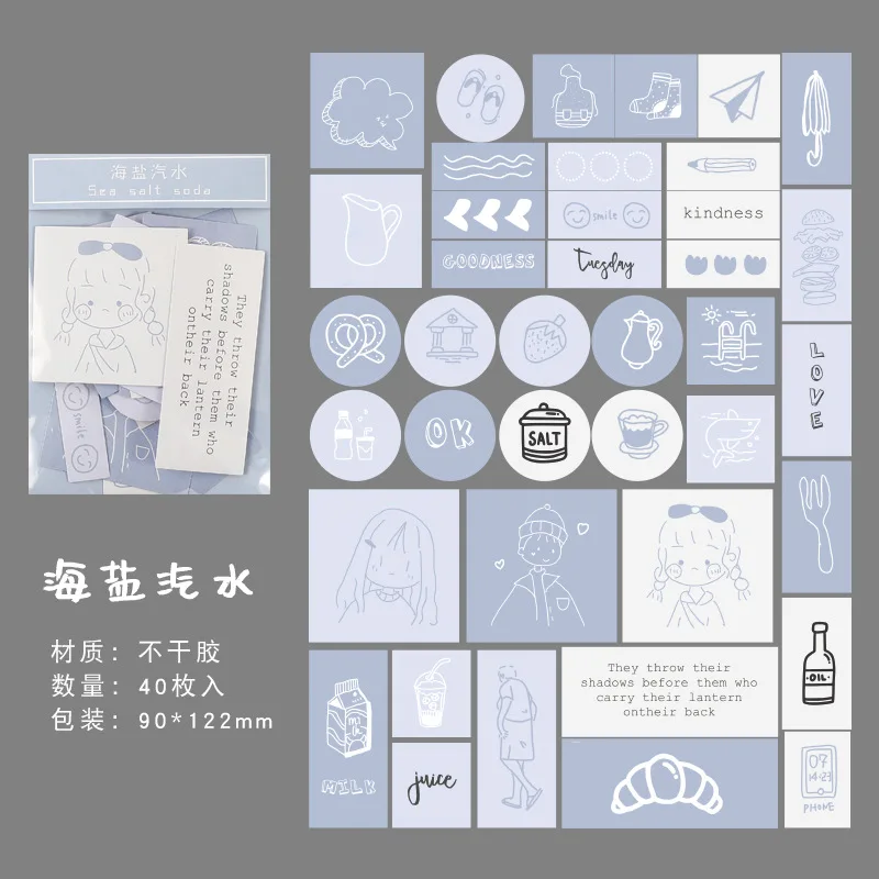 

40pcs/pack Pink Kawaii Scrapbooking Sticker Set Cartoon Girl Washi Sticky Paper Planner Decoration For Bullet Journal Supplies