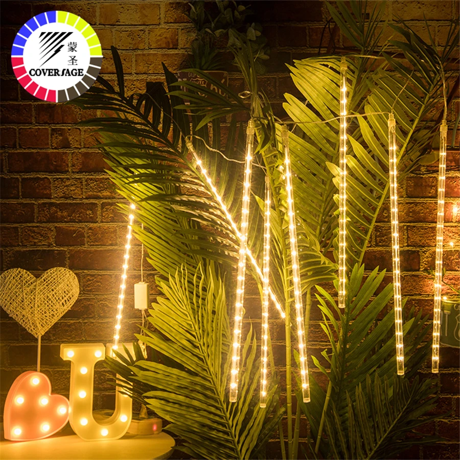 

Coversage Fairy Christmas Light Led String Decorative Lights 30CM 50CM Outdoor Garland Meteor Shower Rain Tube Decorations