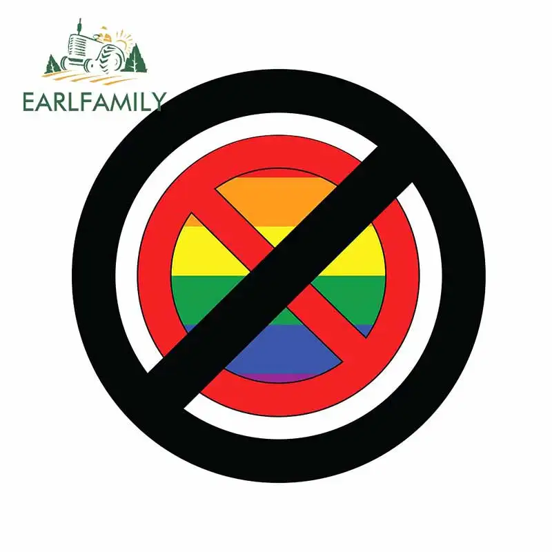 

EARLFAMILY 13 см x 12,7 см для запрета гомофобии автомобильные наклейки на бампер мотоцикл наклейки с персонажами из мультфильмов лобовое стекло Во...