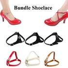 1 пара Комплект шнурки-Завязки для Для женщин на высоком каблуке Holding свободные Противоскользящий плечевой ремень ремешок обувь для ухода за ногами аксессуары для ванной комнаты с металлические наконечники