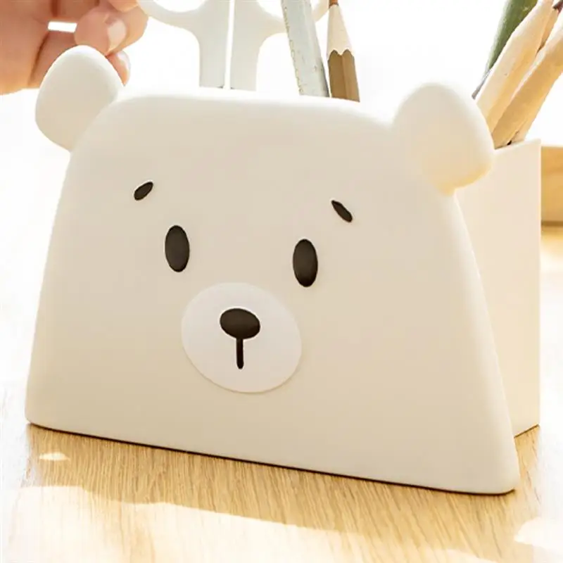 

Desk Organizer School Pencil Case Make Up Brush Holder Office Pen Holder Stationery Organizer Makeup Storage Box Stand For Pens