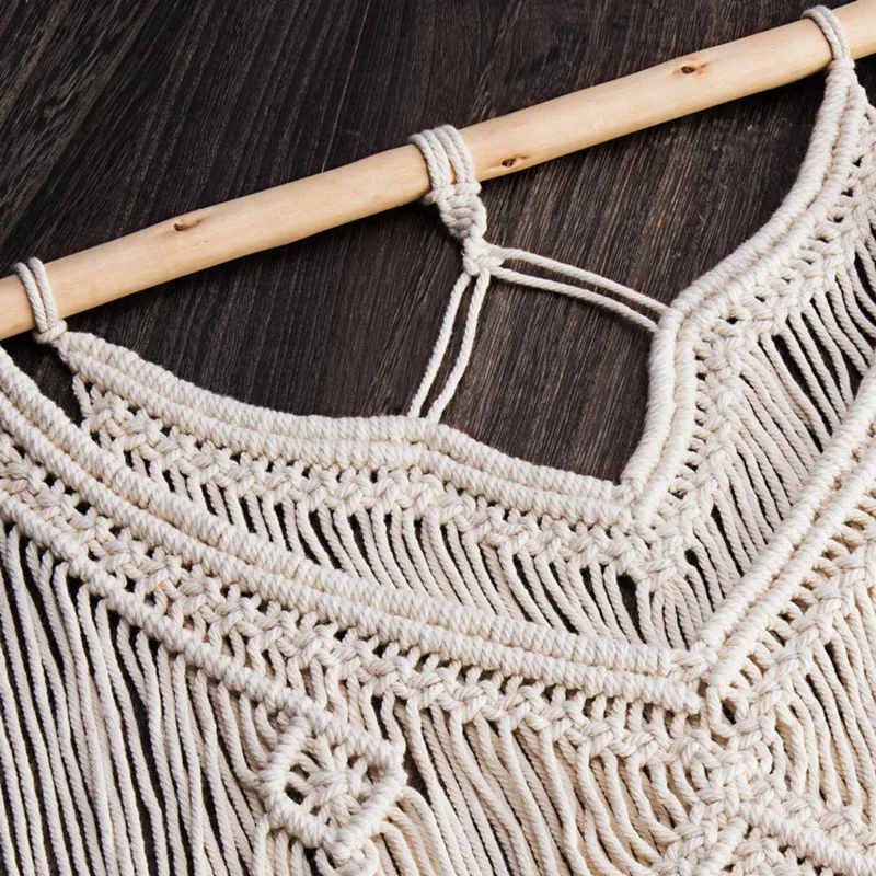 

Promotion! Macrame Wall Hanging Tapestry Wall Decor Boho Chic Bohemian Woven Home Decoration