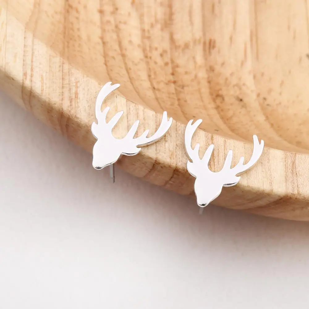 Женские Романтические серьги-гвоздики FENGLI милые из нержавеющей стали с оленем