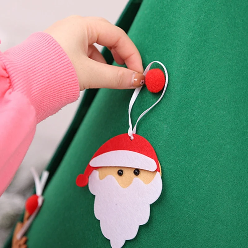 Креативная войлочная Рождественская елка для детей 3 2 фута Diy с малышами 18 шт.