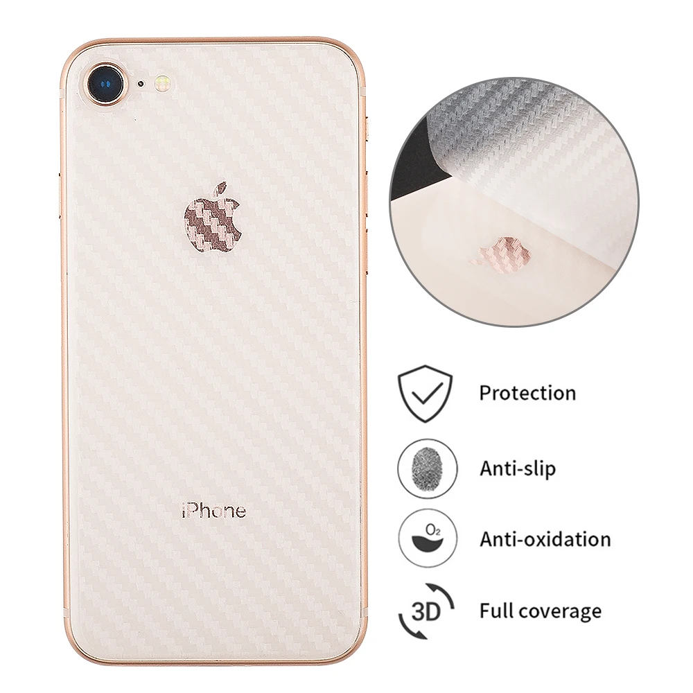 Защитная пленка из углеродного волокна для iPhone 8 7 6 6s plus 3D|Защитные стёкла и плёнки