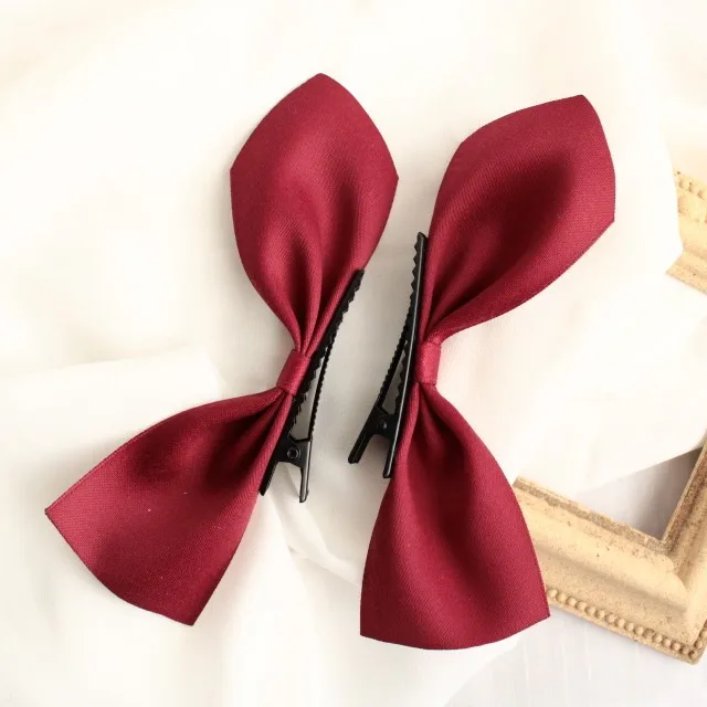 

Japanese Style Women Black Butterfly Hairpin Girl Velvet Horsetail Clips Left And Right 1 Pair
