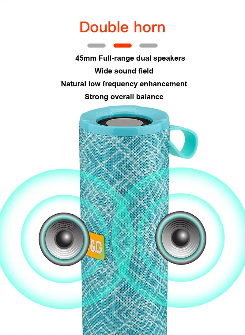 TG149 Outdoor Waterproof Portable Bluetooth Wireless Speaker Mini 3D Stereo Music Subwoofer Box | Электроника